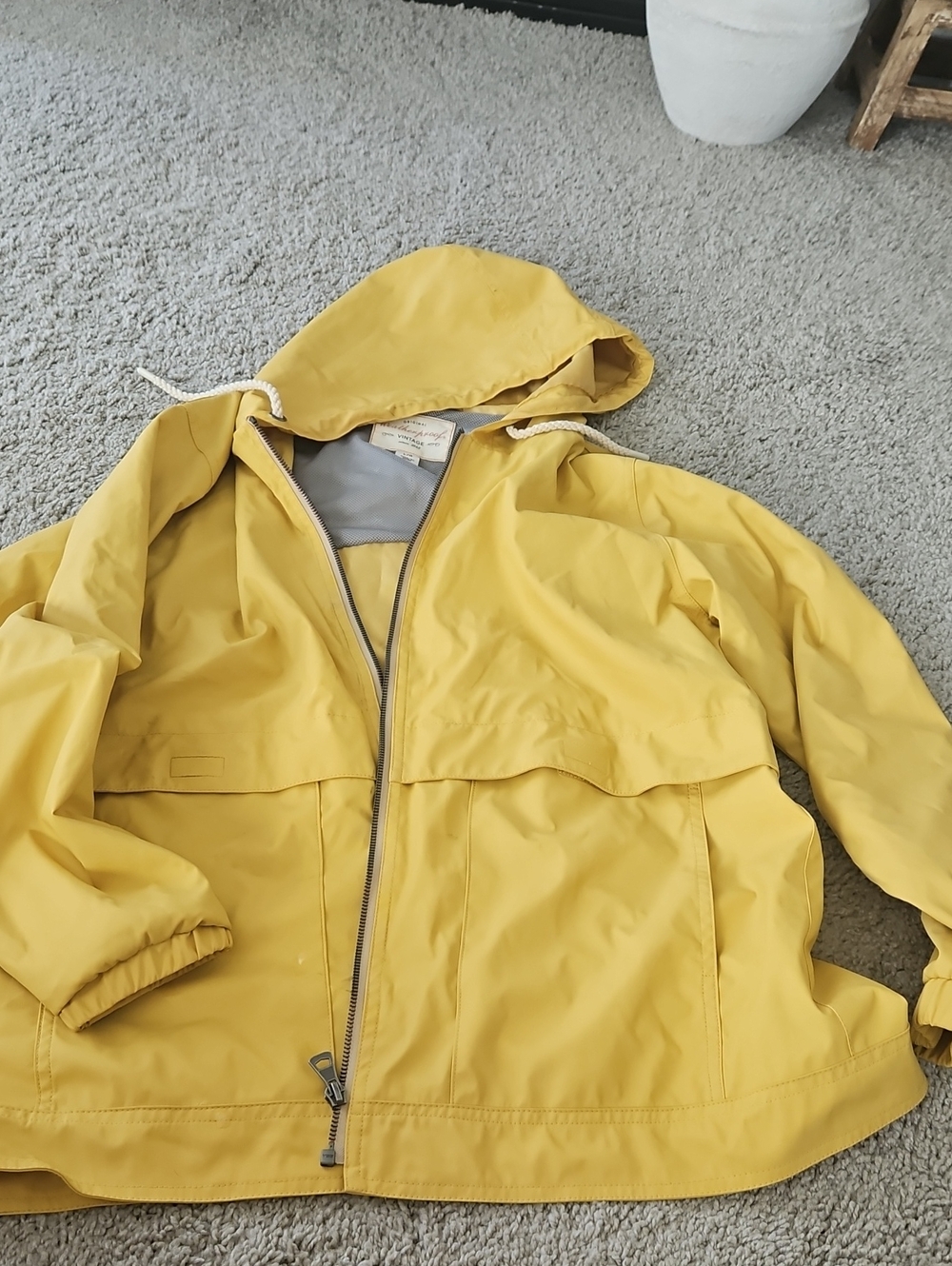 Weatherproof Yellow Hooded Raincoat